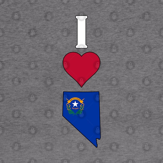 I Love Nevada Vertical I Heart Nevada State Flag Map by Sports Stars ⭐⭐⭐⭐⭐